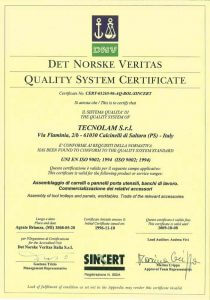 certificado de qualidade tecnolam